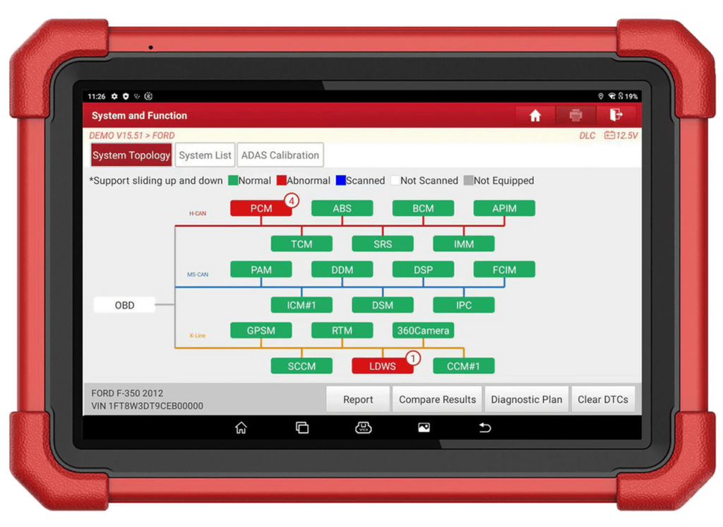 Image of a Pro 3 Link diagnostic tool by Launch.